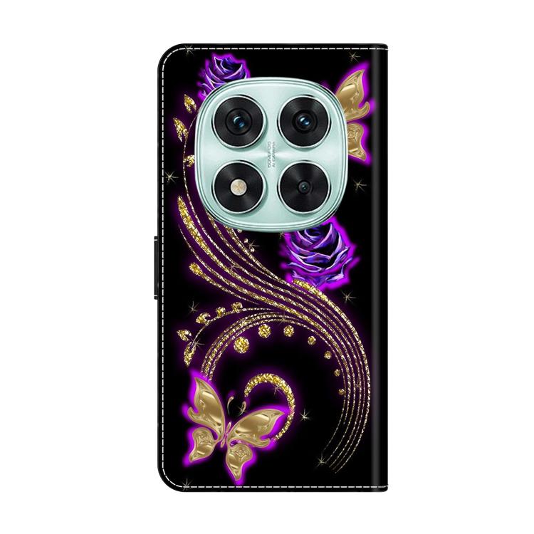 For Redmi Note 14 Pro 4G / 5G Crystal-Like Painted Vegan Leather Phone Case