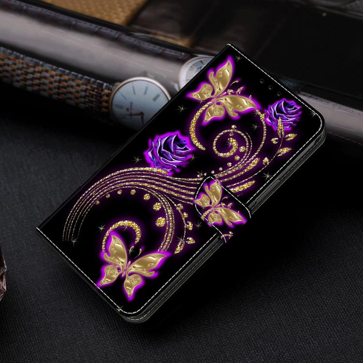For Redmi Note 14 Pro 4G / 5G Crystal-Like Painted Vegan Leather Phone Case
