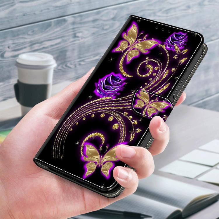 For Redmi Note 14 Pro 4G / 5G Crystal-Like Painted Vegan Leather Phone Case