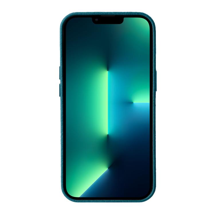 For iPhone 13 Pro Max melkco Litchi Texture Genuine Leather Phone Case with Metal Lens Frame