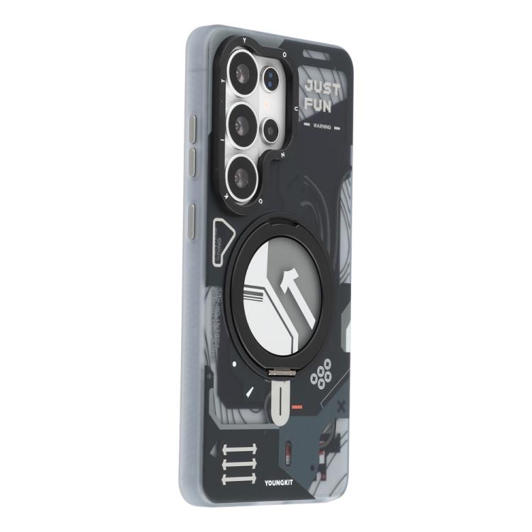 For Samsung Galaxy S26 Ultra 5G YOUNGKIT Starship Series Rotation Holder IMD TPU Magnetic Phone Case