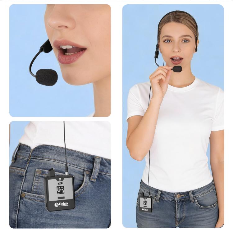 DEBRA DT-01 Ear-worn UHF Wireless Microphone System 1 TX & 1 RX - Black