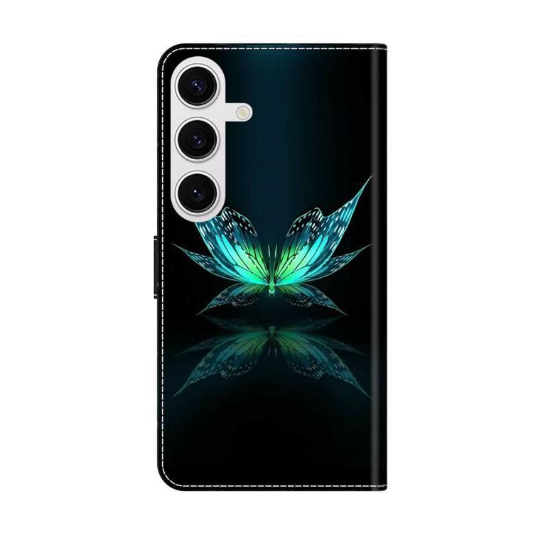 For Samsung Galaxy S24 5G Crystal-Like Painted Vegan Leather Phone Case