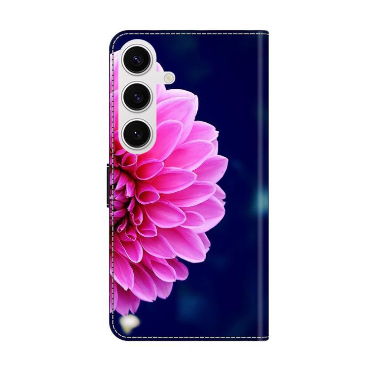 For Samsung Galaxy S24 5G Crystal-Like Painted Vegan Leather Phone Case