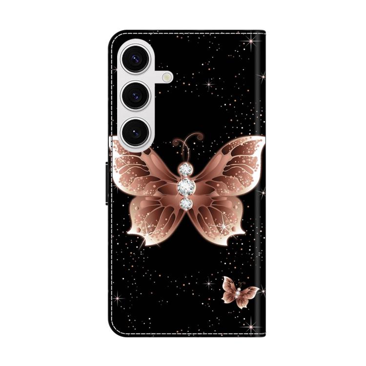 For Samsung Galaxy S24 5G Crystal-Like Painted Vegan Leather Phone Case