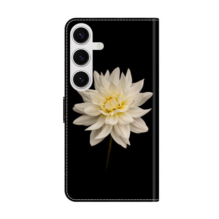 For Samsung Galaxy S24 5G Crystal-Like Painted Vegan Leather Phone Case