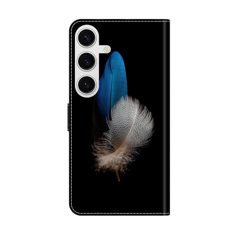 For Samsung Galaxy S24 5G Crystal-Like Painted Vegan Leather Phone Case