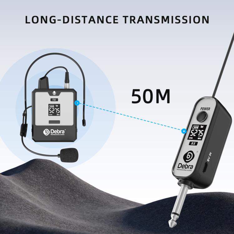 DEBRA DT-02 Ear-worn UHF Wireless Microphone System 2 TX & 1 RX - Black