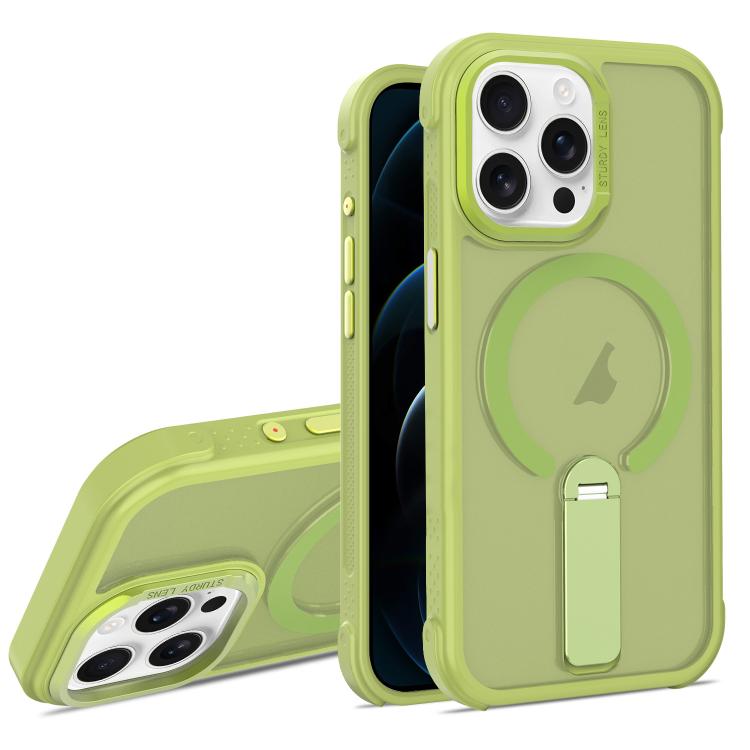 For iPhone 12 Pro Max Skin Feel PC TPU Hybrid Fold Holder Magnetic Phone Case
