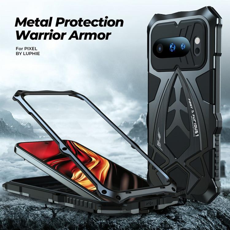 For Google Pixel 10 Pro Sports Car Metal Silicone Shockproof Phone Case with Film