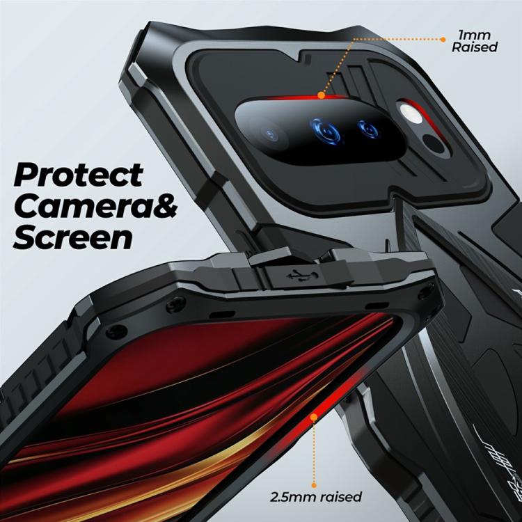 For Google Pixel 10 Pro Sports Car Metal Silicone Shockproof Phone Case with Film