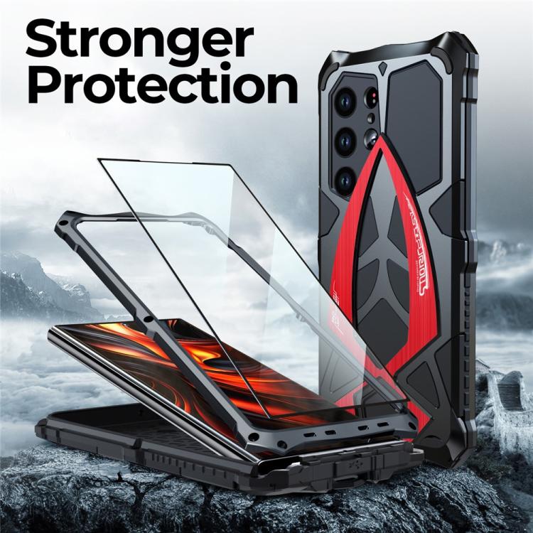 For Samsung Galaxy S26 Ultra 5G Sports Car Metal Silicone Shockproof Phone Case with Film