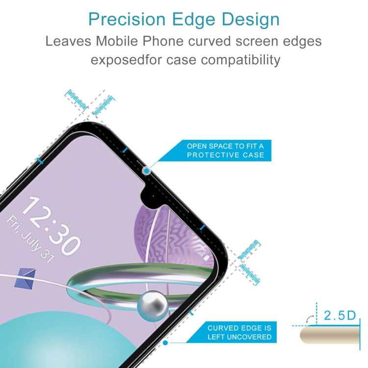 For LG K31 50 PCS 0.26mm 9H 2.5D Tempered Glass Film