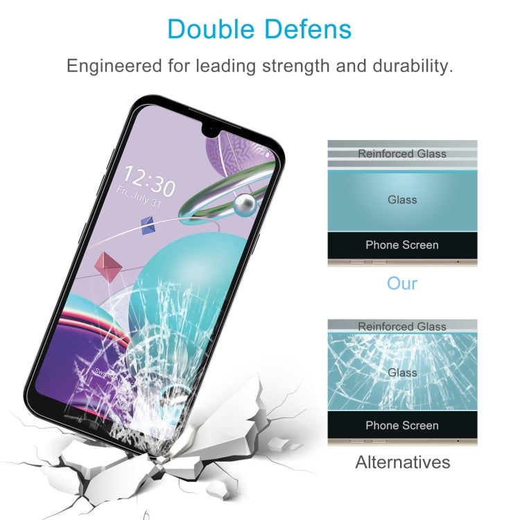 For LG K31 50 PCS 0.26mm 9H 2.5D Tempered Glass Film