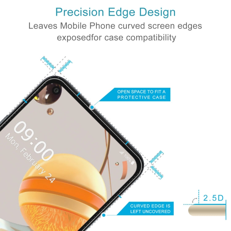 For LG Q61 50 PCS 0.26mm 9H 2.5D Tempered Glass Film