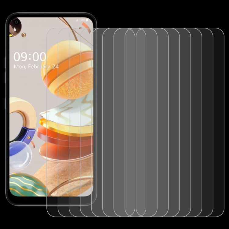 For LG Q61 50 PCS 0.26mm 9H 2.5D Tempered Glass Film