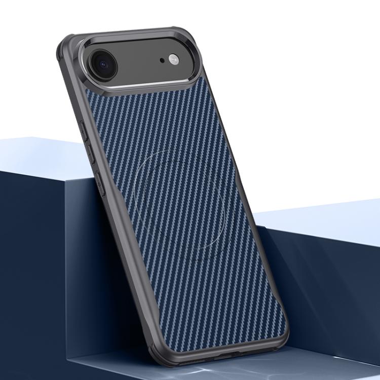 For iPhone Air Blade-Style Carbon Fiber Texture Magnetic Skin-Feel Phone Case