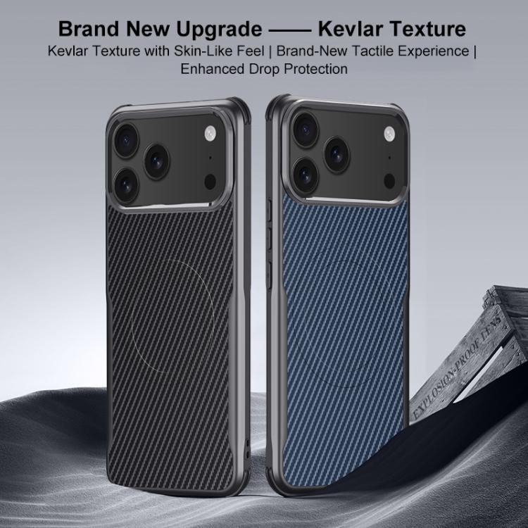 For iPhone 16 Blade-Style Carbon Fiber Texture Magnetic Skin-Feel Phone Case