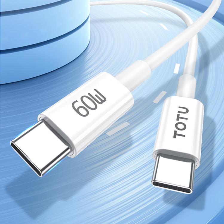 TOTU GTZB01-CC Series PD60W Type-C to Type-C Data Cable Set, Length: 0.5m + 1m + 2m - White