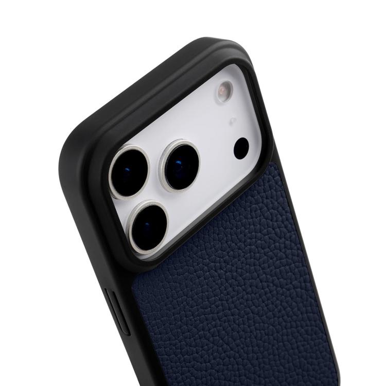 For iPhone 17 Pro Max melkco Litchi Texture Magnetic Full Coverage Genuine Leather Hybrid PC Phone Case