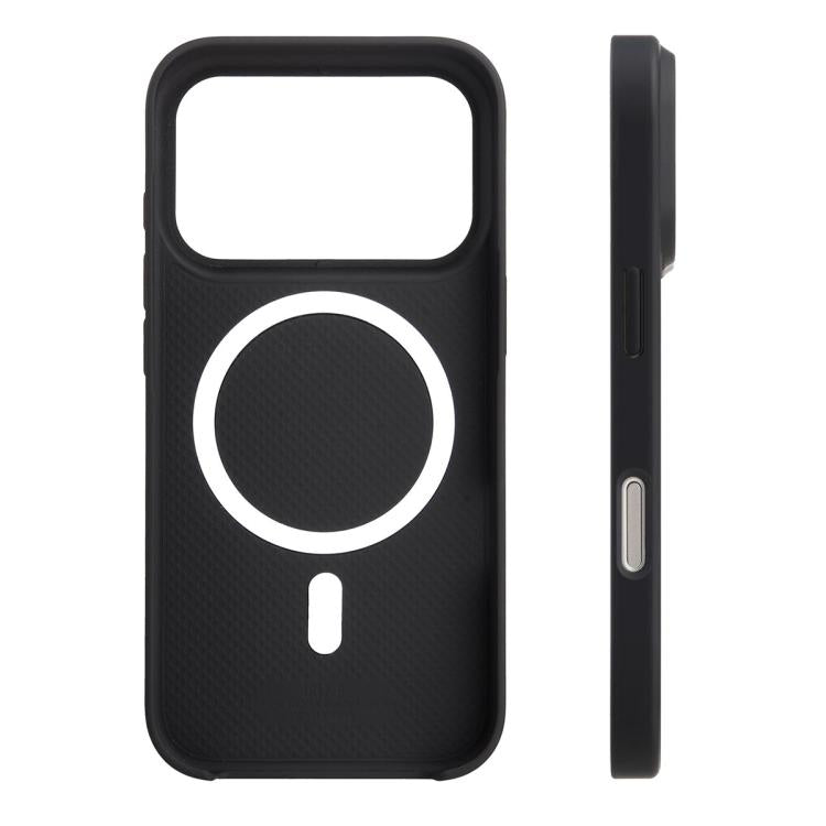 For iPhone 17 Pro melkco Litchi Texture Magnetic Full Coverage Genuine Leather Hybrid PC Phone Case