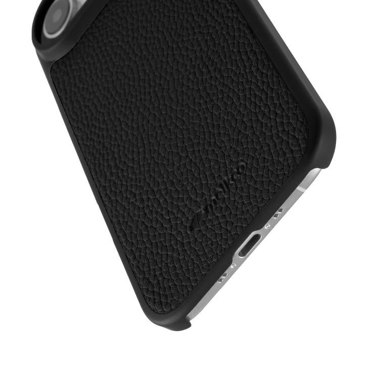 For iPhone Air melkco Litchi Texture Magnetic Full Coverage Genuine Leather Hybrid PC Phone Case