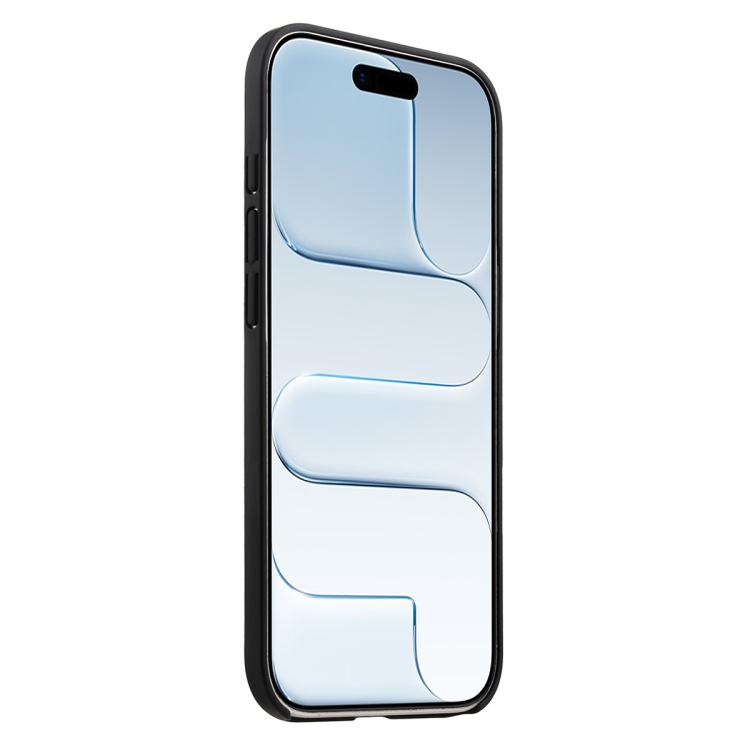 For iPhone Air melkco Litchi Texture Magnetic Full Coverage Genuine Leather Hybrid PC Phone Case
