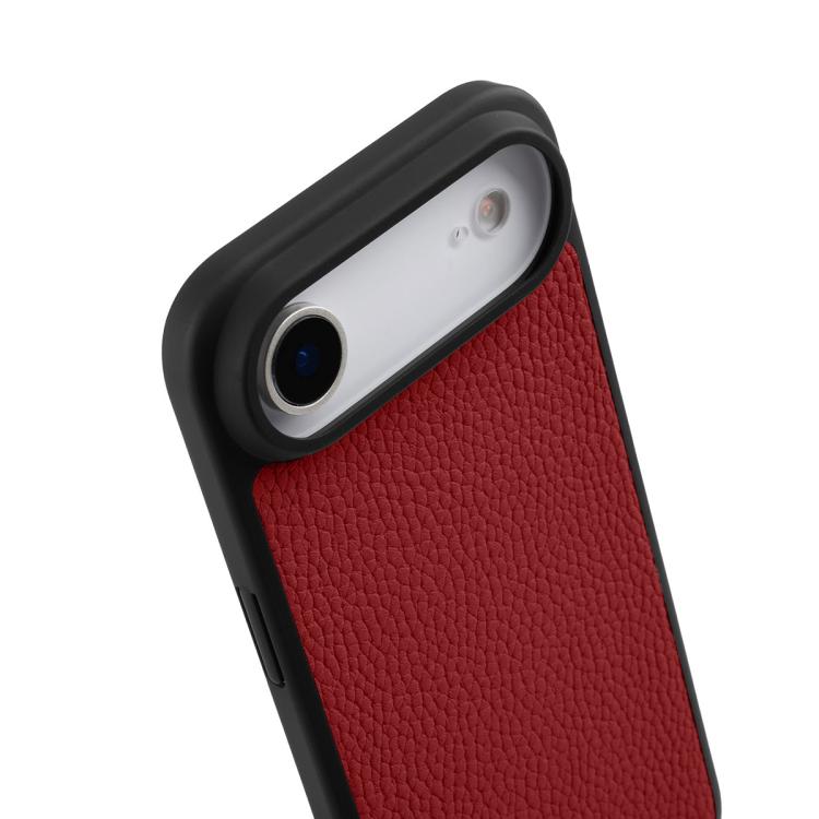 For iPhone Air melkco Litchi Texture Magnetic Full Coverage Genuine Leather Hybrid PC Phone Case