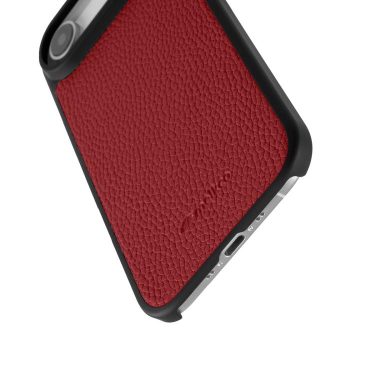 For iPhone Air melkco Litchi Texture Magnetic Full Coverage Genuine Leather Hybrid PC Phone Case