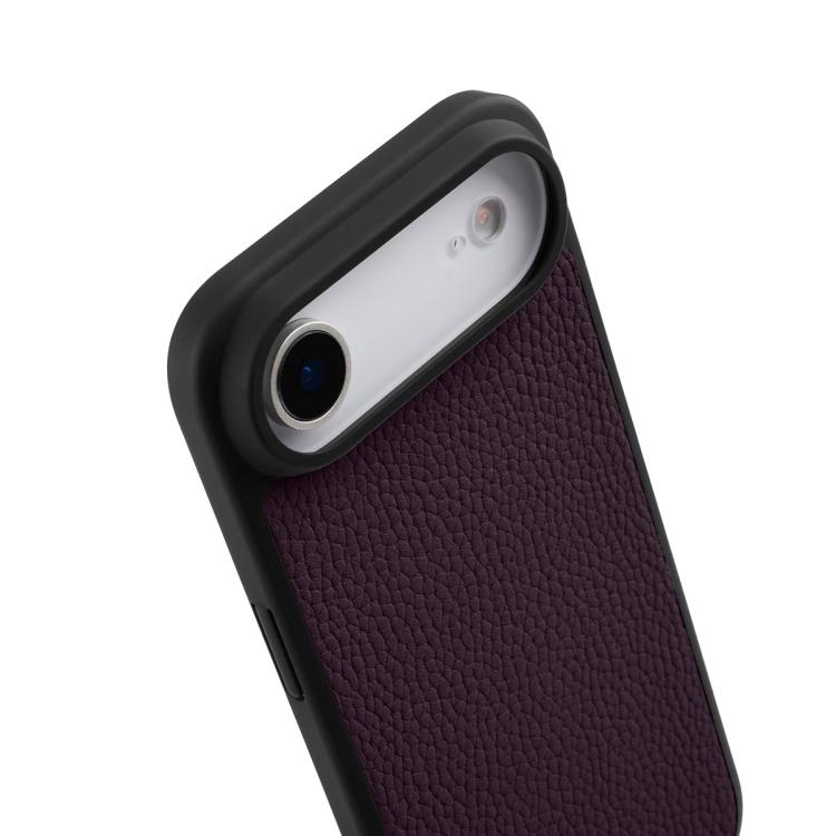 For iPhone Air melkco Litchi Texture Magnetic Full Coverage Genuine Leather Hybrid PC Phone Case