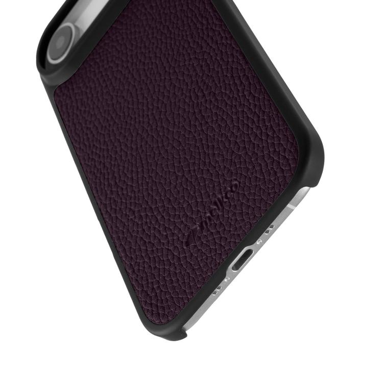 For iPhone Air melkco Litchi Texture Magnetic Full Coverage Genuine Leather Hybrid PC Phone Case