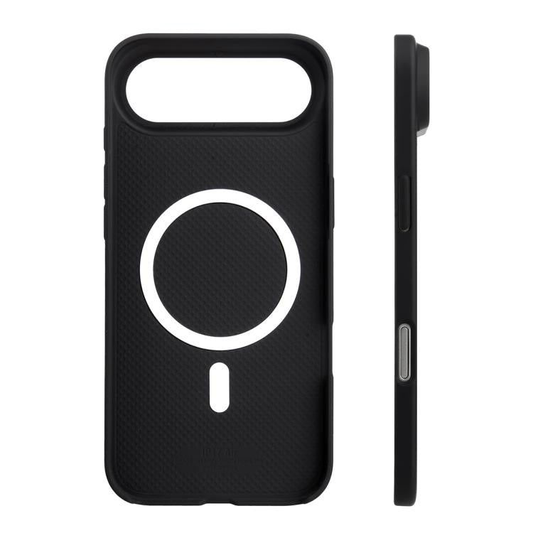 For iPhone Air melkco Litchi Texture Magnetic Full Coverage Genuine Leather Hybrid PC Phone Case