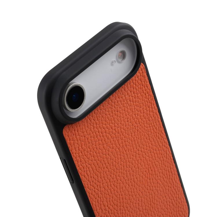 For iPhone Air melkco Litchi Texture Magnetic Full Coverage Genuine Leather Hybrid PC Phone Case