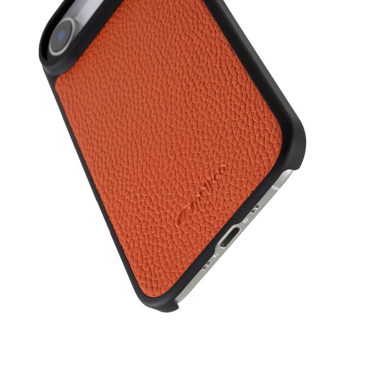 For iPhone Air melkco Litchi Texture Magnetic Full Coverage Genuine Leather Hybrid PC Phone Case