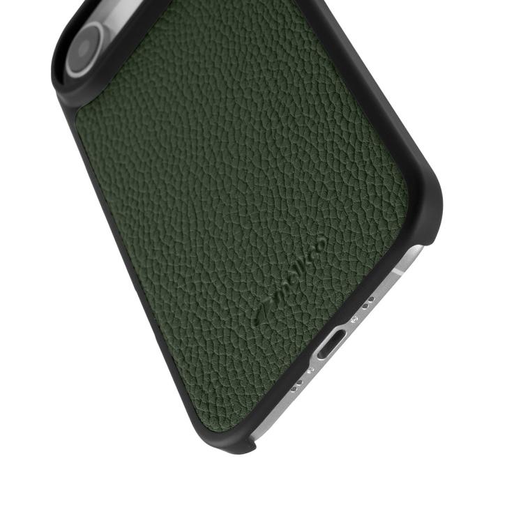 For iPhone Air melkco Litchi Texture Magnetic Full Coverage Genuine Leather Hybrid PC Phone Case