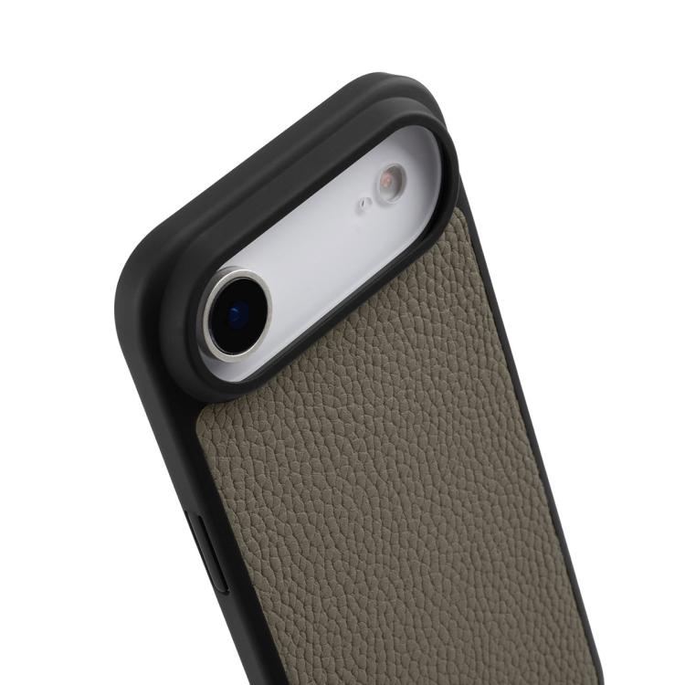 For iPhone Air melkco Litchi Texture Magnetic Full Coverage Genuine Leather Hybrid PC Phone Case