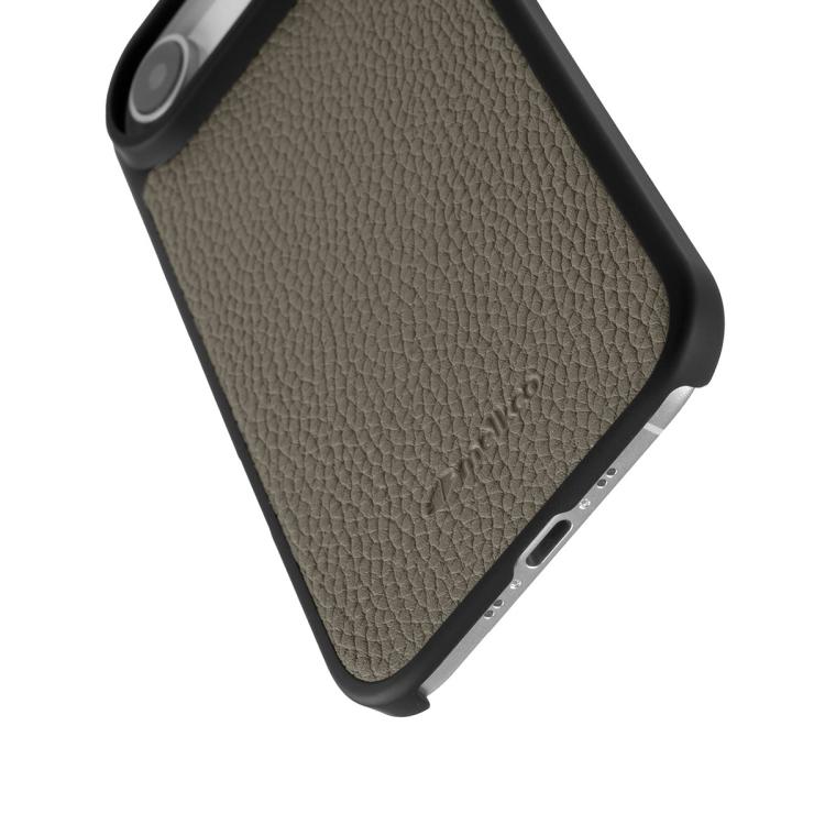 For iPhone Air melkco Litchi Texture Magnetic Full Coverage Genuine Leather Hybrid PC Phone Case