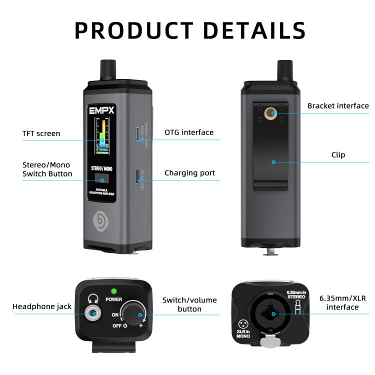 DEBRA EMPX Portable Professional Monitor Headphone Amplifier