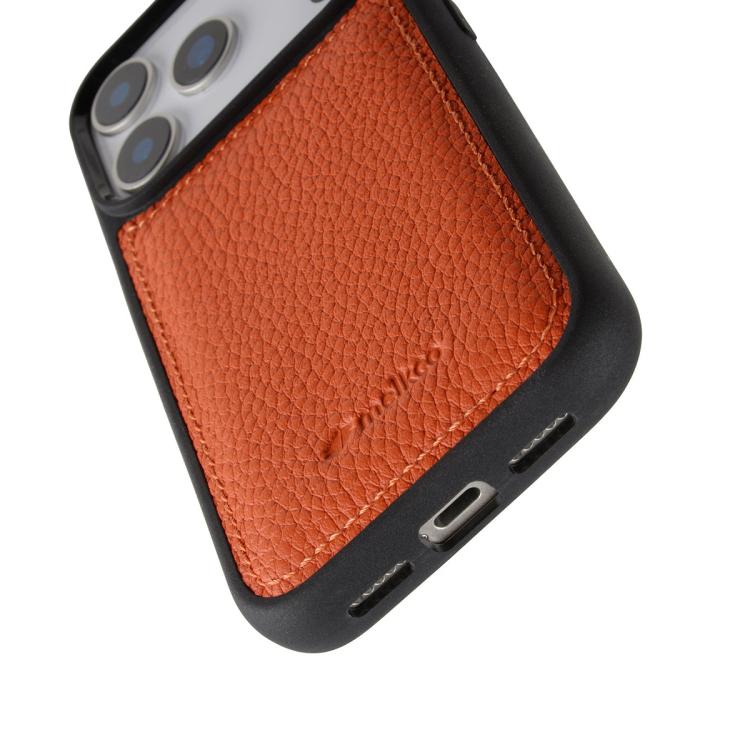 For iPhone 17 Pro Max melkco Litchi Texture Full Coverage Genuine Leather Hybrid PC Phone Case