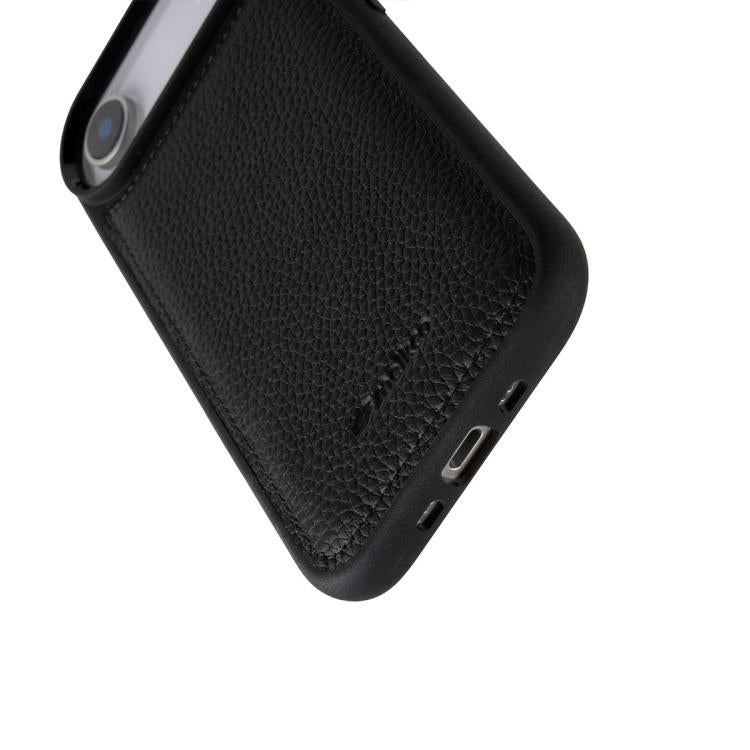 For iPhone Air melkco Litchi Texture Full Coverage Genuine Leather Hybrid PC Phone Case