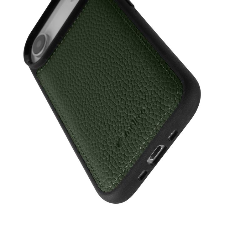 For iPhone Air melkco Litchi Texture Full Coverage Genuine Leather Hybrid PC Phone Case
