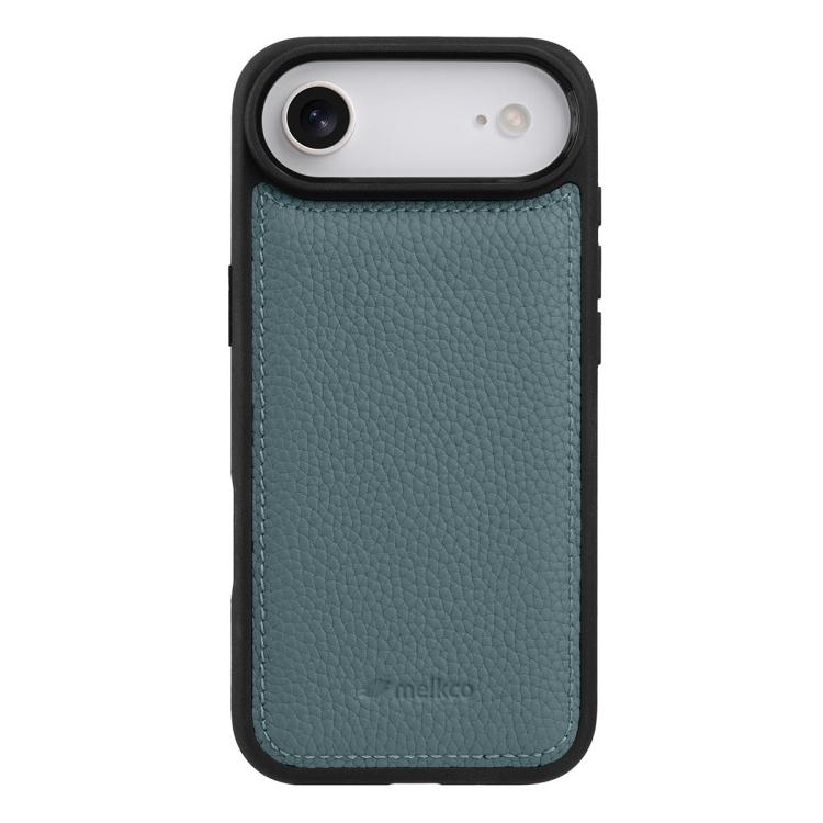 For iPhone Air melkco Litchi Texture Full Coverage Genuine Leather Hybrid PC Phone Case