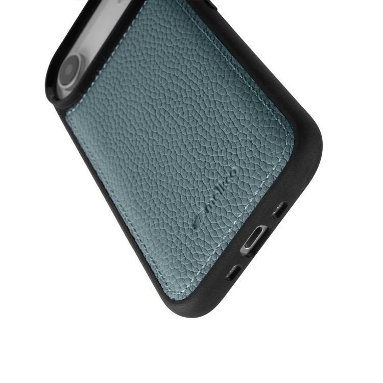 For iPhone Air melkco Litchi Texture Full Coverage Genuine Leather Hybrid PC Phone Case