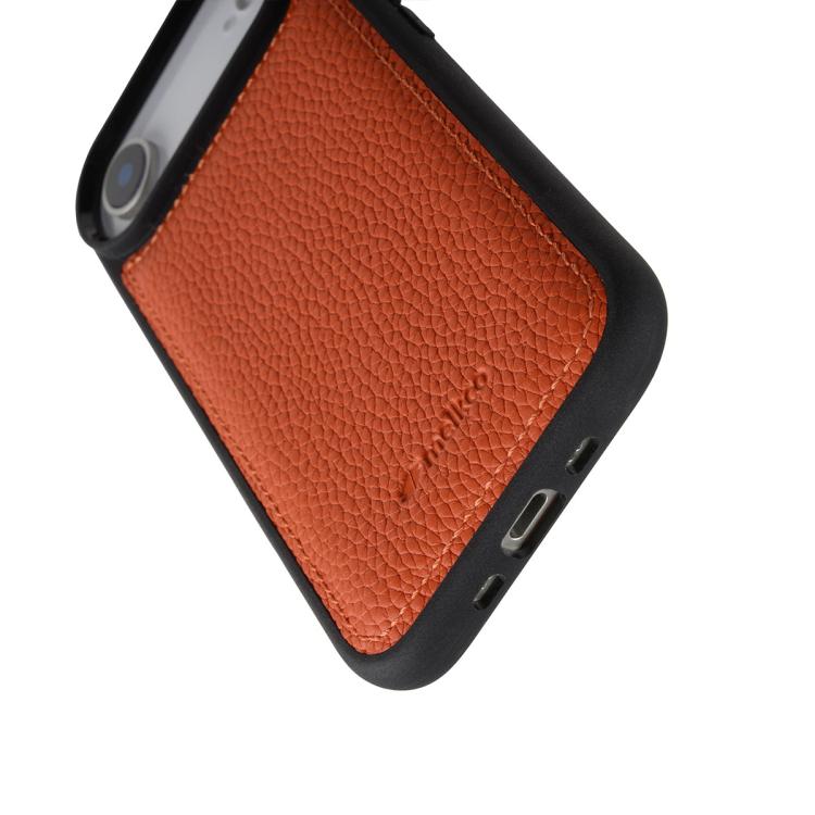 For iPhone Air melkco Litchi Texture Full Coverage Genuine Leather Hybrid PC Phone Case