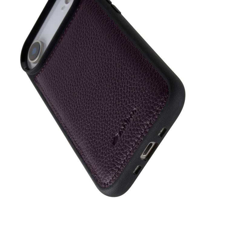 For iPhone Air melkco Litchi Texture Full Coverage Genuine Leather Hybrid PC Phone Case