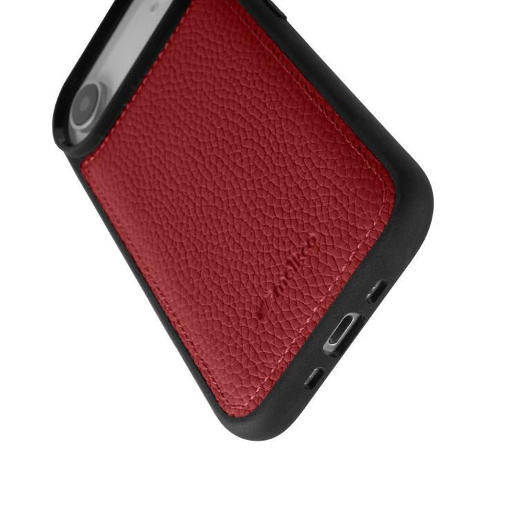 For iPhone Air melkco Litchi Texture Full Coverage Genuine Leather Hybrid PC Phone Case