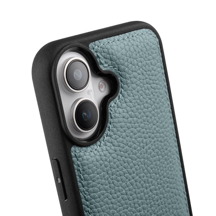 For iPhone 17 melkco Litchi Texture Full Coverage Genuine Leather Hybrid PC Phone Case