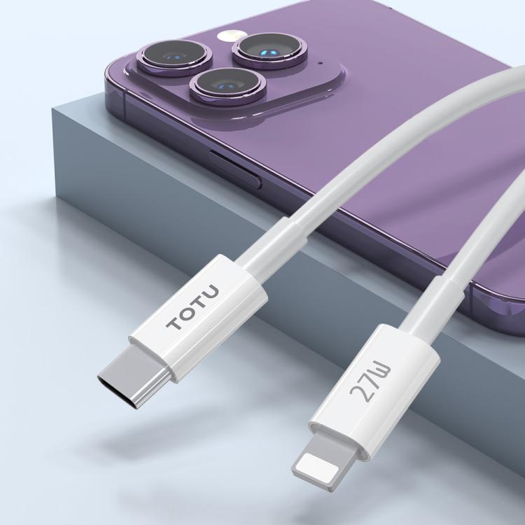 TOTU GTZB01-PD Series 27W Type-C to 8 Pin Data Cable Set, Length: 0.5m + 1m + 2m - White