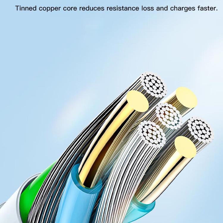 TOTU GTZB01-PD Series 27W Type-C to 8 Pin Data Cable Set, Length: 0.5m + 1m + 2m - White