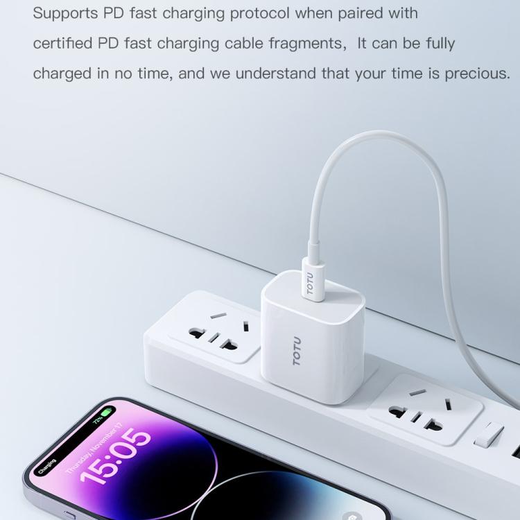 TOTU GTZB01-PD Series 27W Type-C to 8 Pin Data Cable Set, Length: 0.5m + 1m + 2m - White
